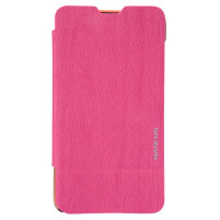 Луксозен кожен калъф тип тефтер със стойка ултратънък BASEUS за Nokia Lumia 625 розов